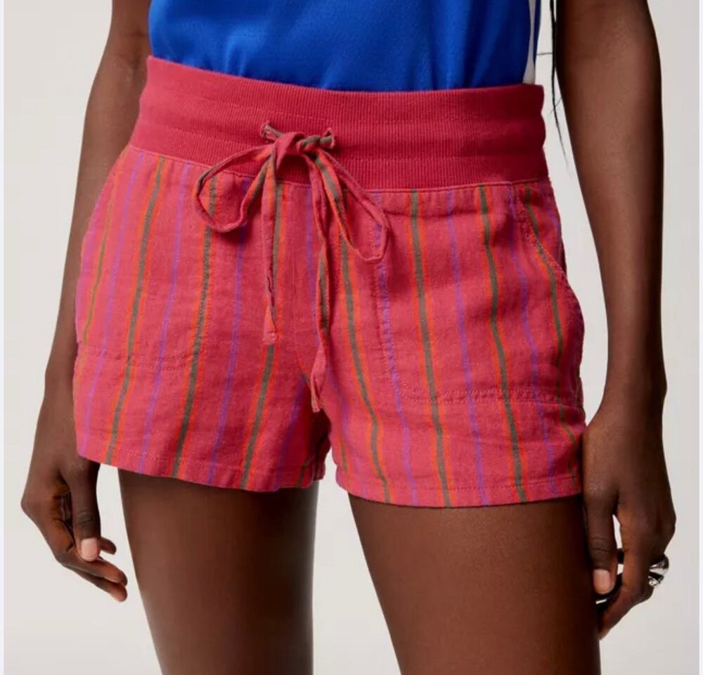 UO Costa Pull-On Linen Shorts Urban Outfitters Small